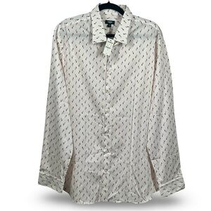 Express Slim 1MX‎ Printed Dress Shirt Men's Size XL Career Office Preppy